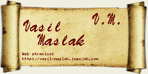 Vasil Maslak vizit kartica